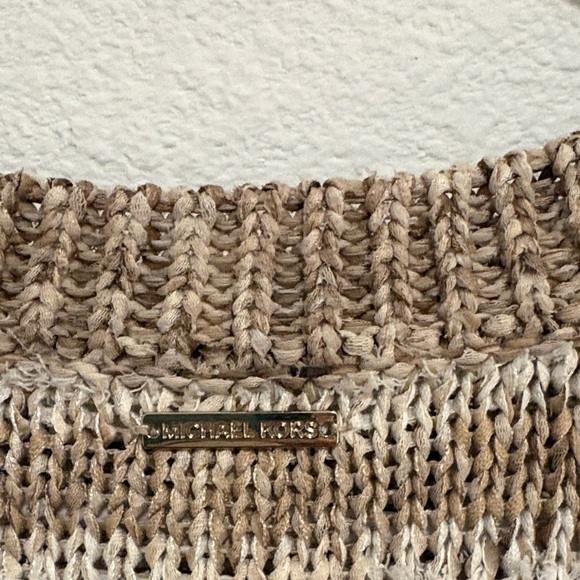 Michael Kors Tan and Cream Fringe Sweater - Picture 6 of 6